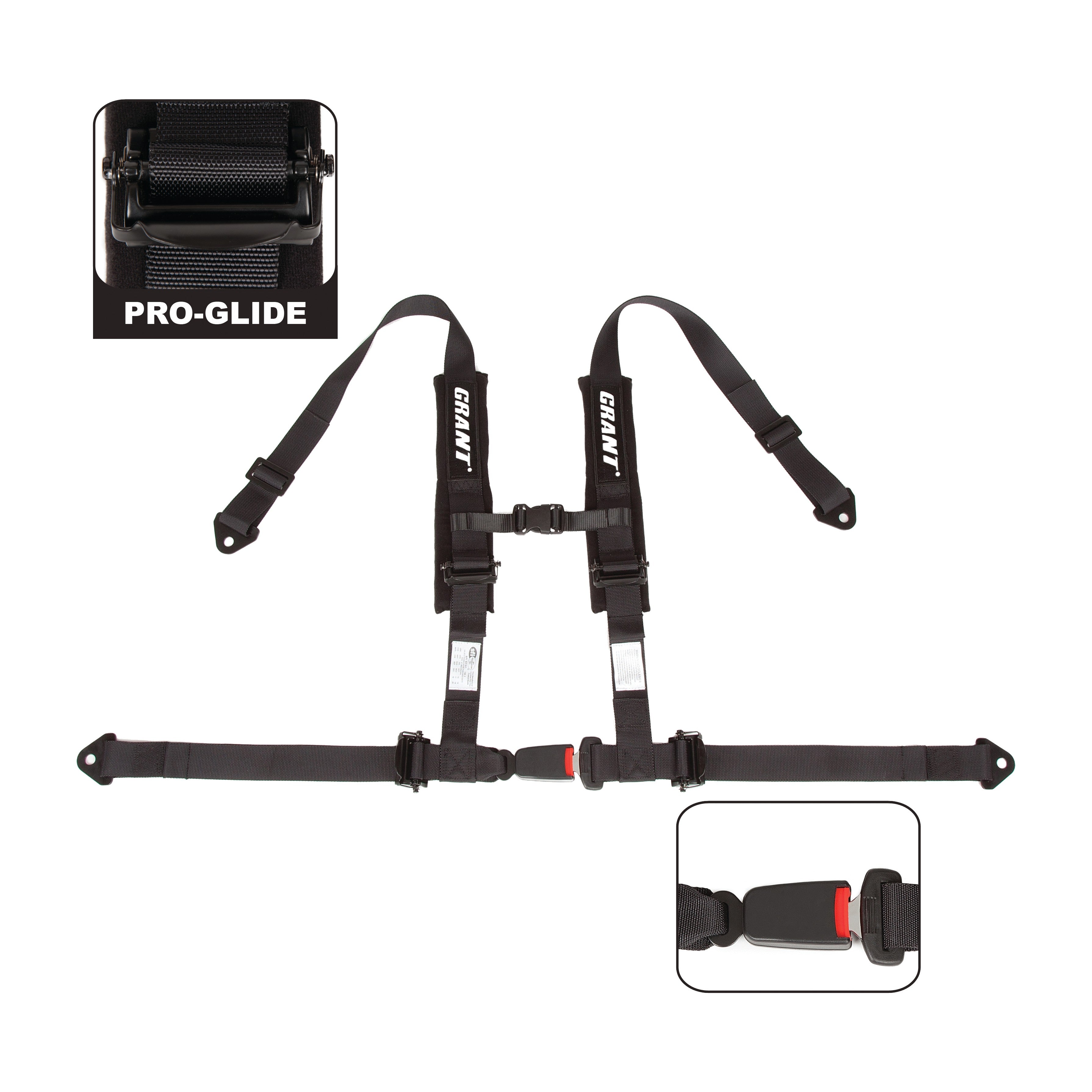 4-POINT SAFETY HARNESS BLACK 2" STRAPS - 652-3520