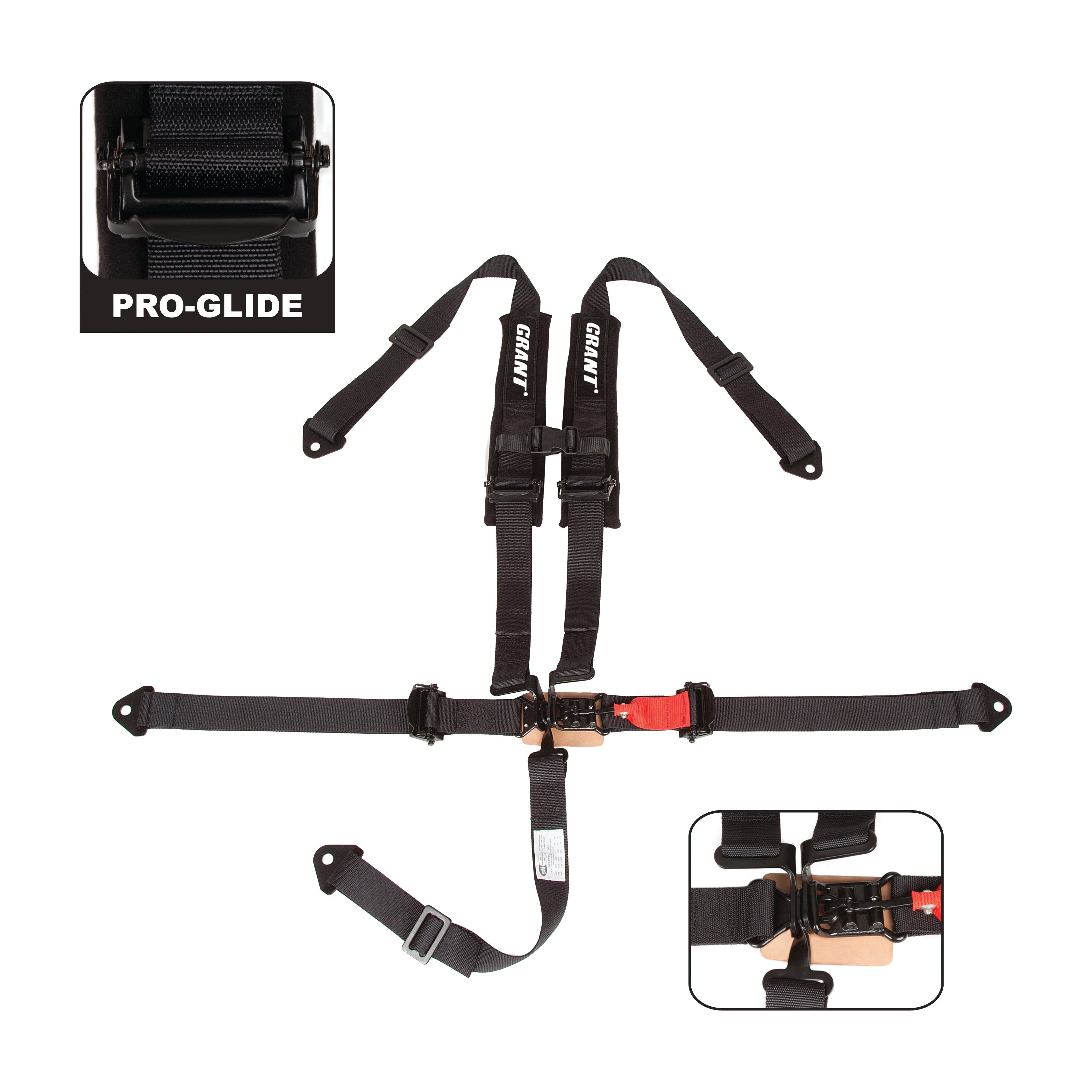 5-POINT SAFETY HARNESS W/PADS BLACK 2" STRAPS - 652-3521