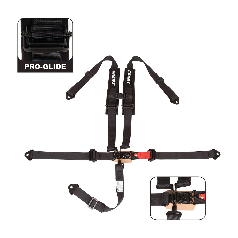 5-POINT SAFETY HARNESS W/PADS BLACK 2" STRAPS - 652-3521