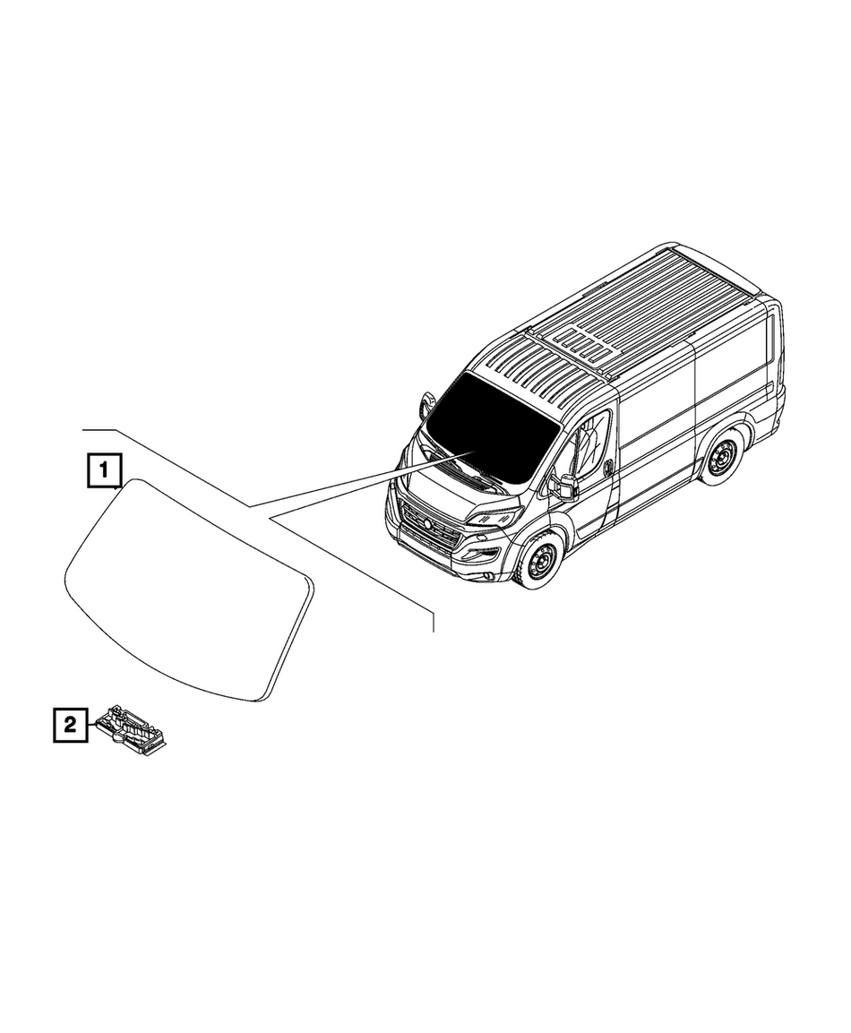 DODGE RAM PROMASTER CITY WINDSHIELD - 68534970AA