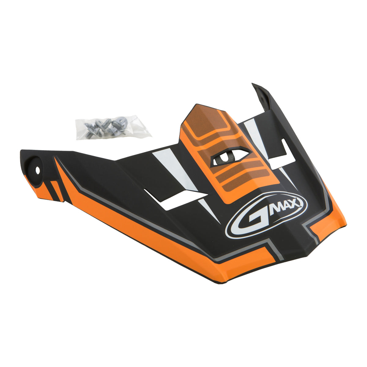 VISOR W/SCREWS UNCLE MX-46Y MATTE BLACK/ORANGE YS-YL - 72-3926
