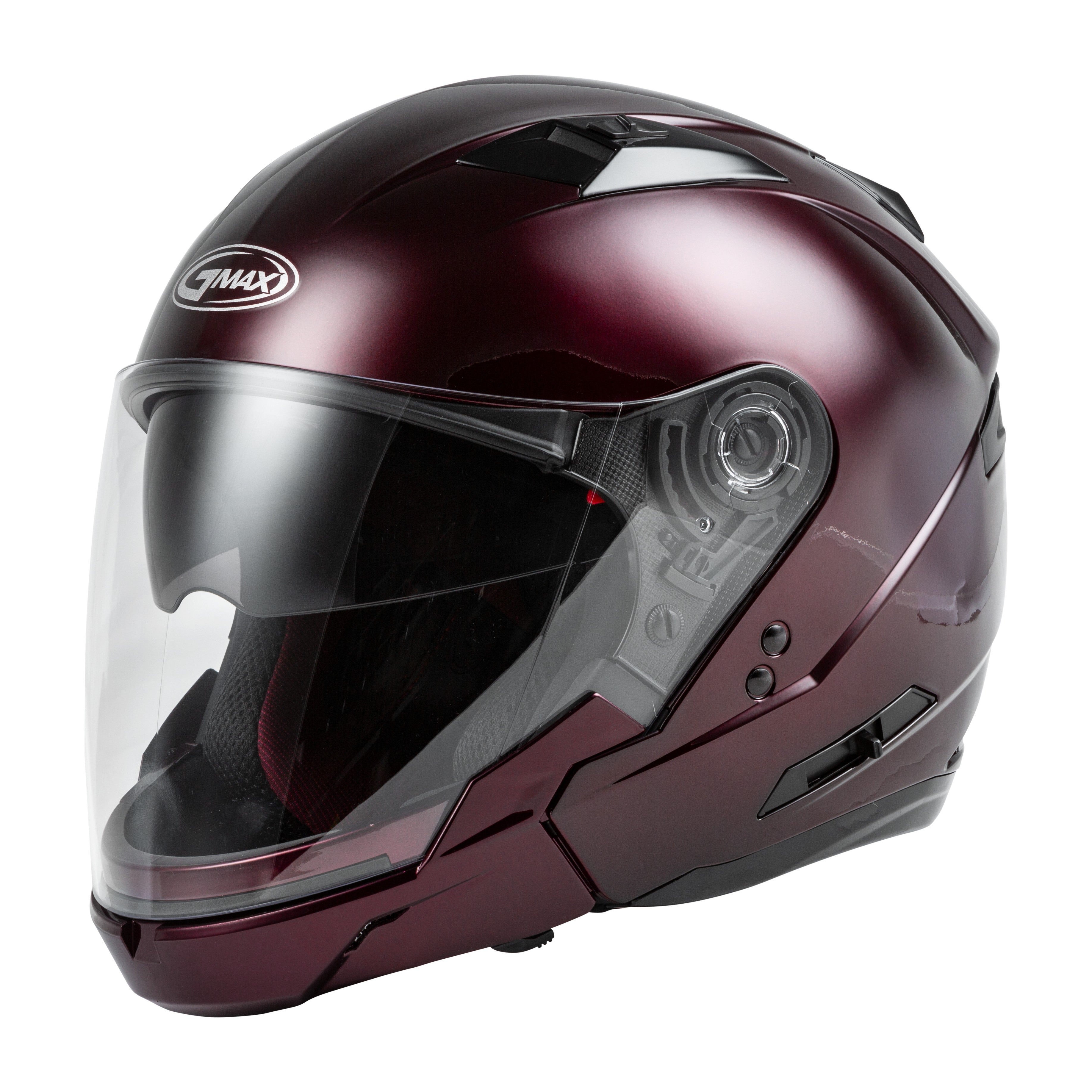 OF-77 OPEN-FACE HELMET WINE RED LG - 72-4859L-4