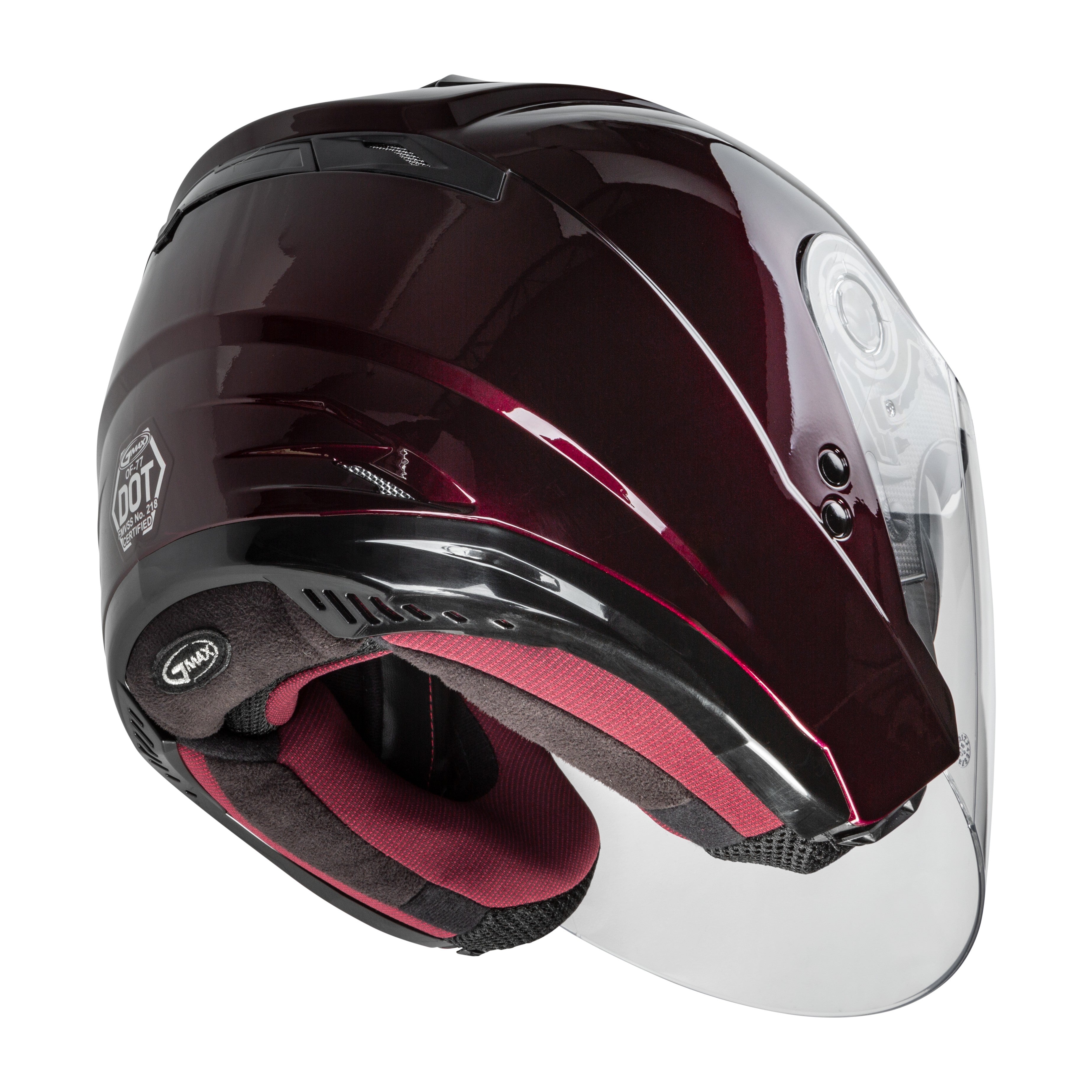 OF-77 OPEN-FACE HELMET WINE RED MD - 72-4859M-3