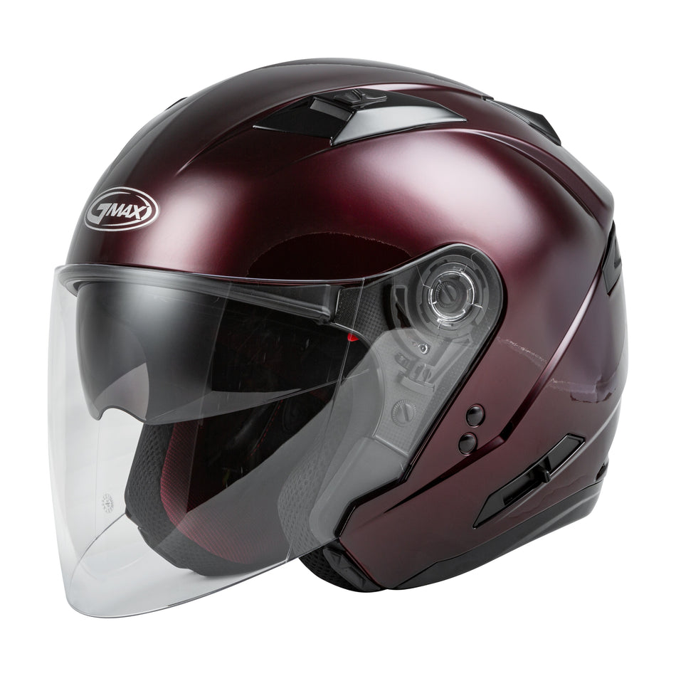 OF-77 OPEN-FACE HELMET WINE RED SM - 72-4859S