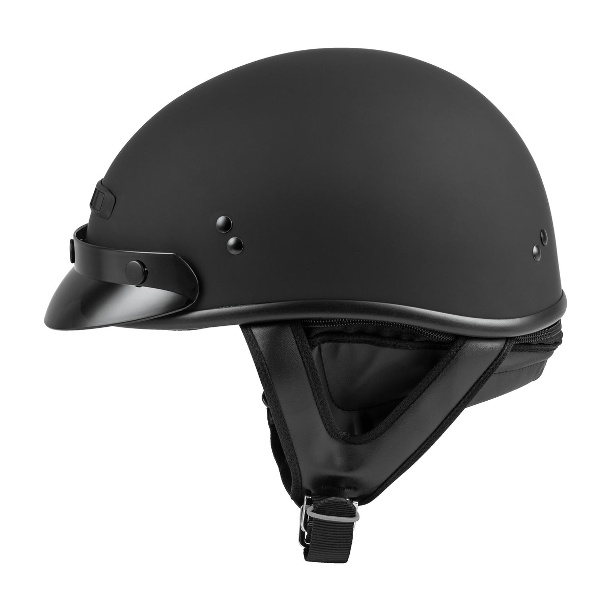 GM-35 HALF HELMET FULL DRESSED MATTE BLACK LG - 72-5421L-3