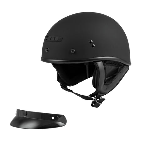 GM-35 HALF HELMET FULL DRESSED MATTE BLACK LG - 72-5421L-4