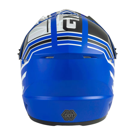 YOUTH MX-46Y OFF-ROAD MEGA HELMET MATTE BLUE/BLK/WHITE YL - 72-6604YL-3