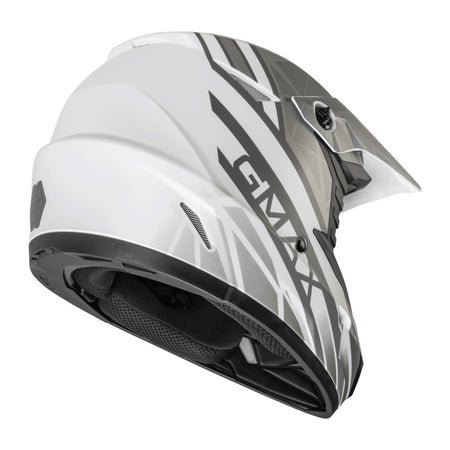 MX-46 OFF-ROAD MEGA HELMET MATTE WHITE/SILVER 2X - 72-66052X-1