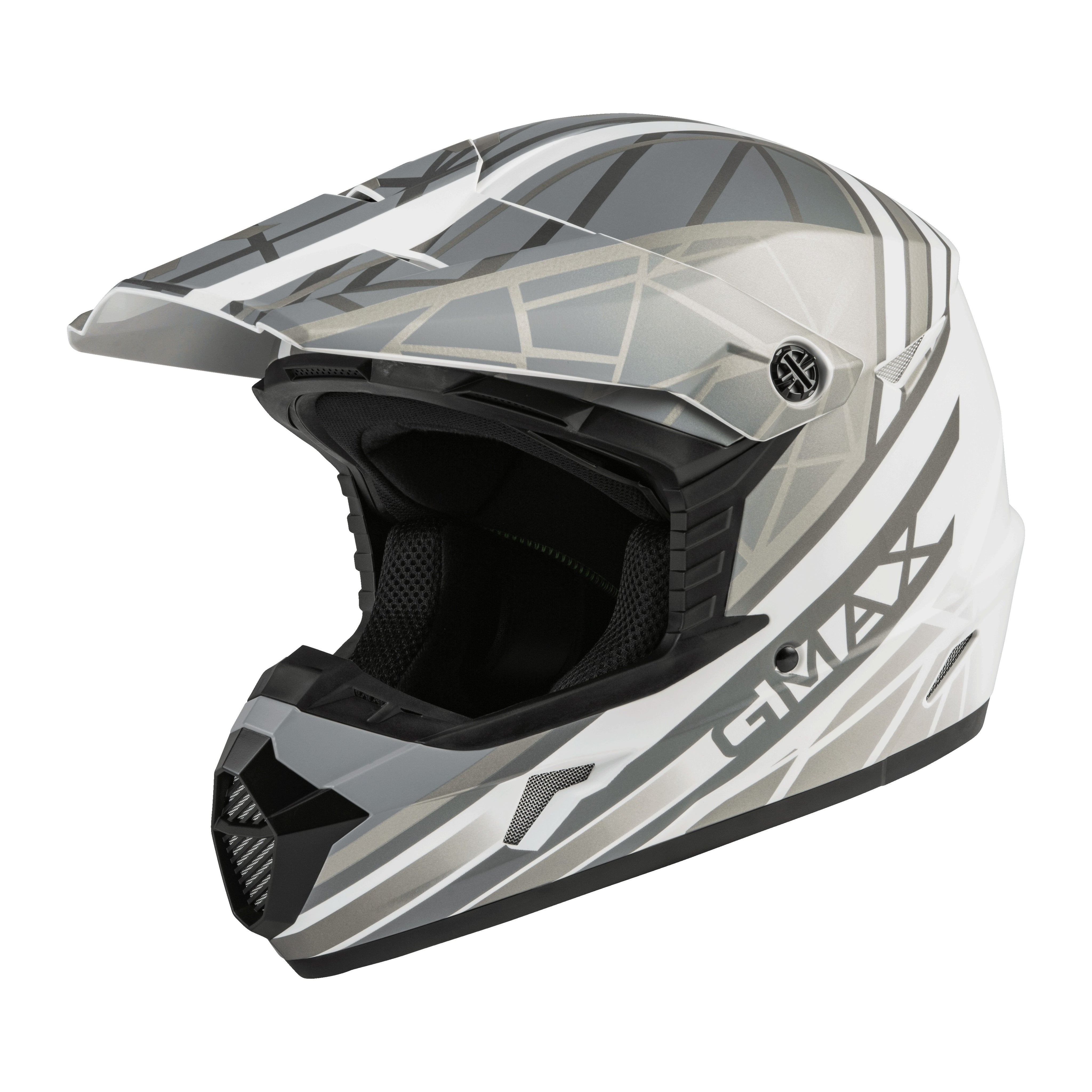 MX-46 OFF-ROAD MEGA HELMET MATTE WHITE/SILVER LG - 72-6605L