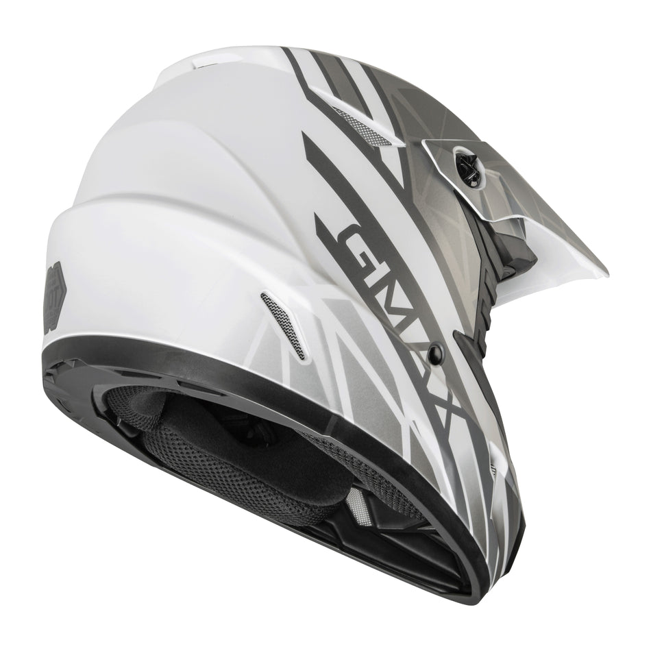 MX-46 OFF-ROAD MEGA HELMET MATTE WHITE/SILVER MD - 72-6605M-1