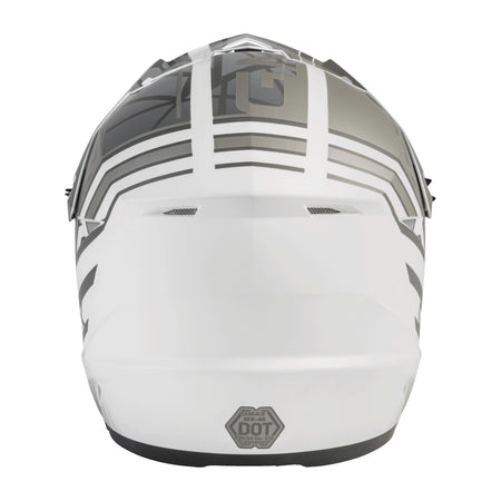 YOUTH MX-46Y OFF-ROAD MEGA HELMET MATTE WHITE/SILVER YL - 72-6605YL-3