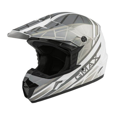 YOUTH MX-46Y OFF-ROAD MEGA HELMET MATTE WHITE/SILVER YL - 72-6605YL