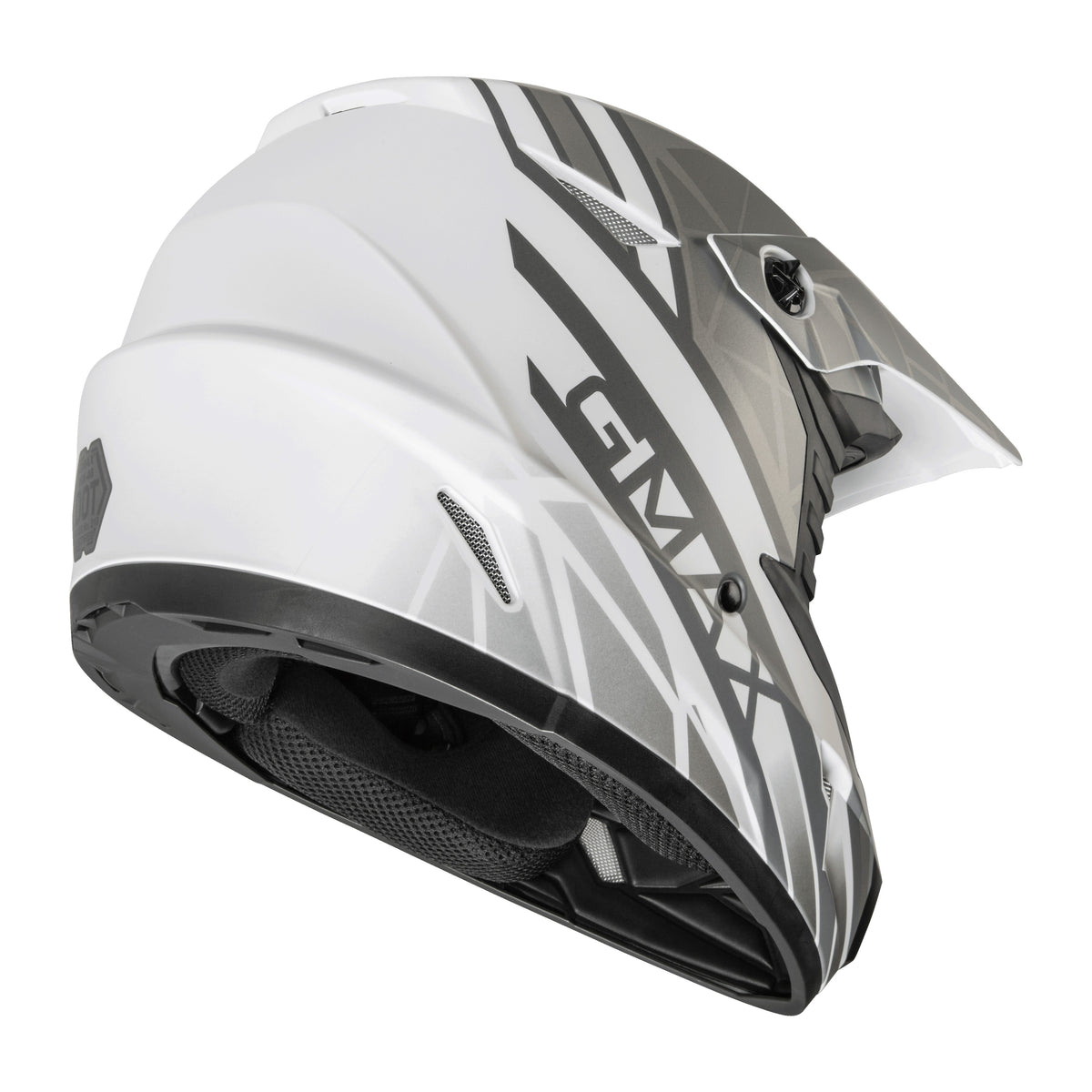 YOUTH MX-46Y OFF-ROAD MEGA HELMET MATTE WHITE/SILVER YM - 72-6605YM-1
