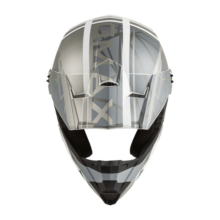 YOUTH MX-46Y OFF-ROAD MEGA HELMET MATTE WHITE/SILVER YS - 72-6605YS-2