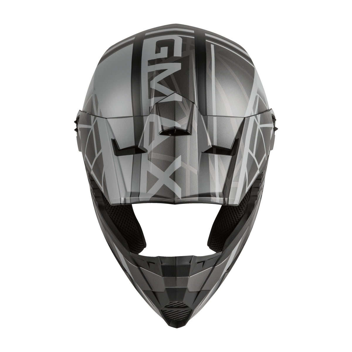YOUTH MX-46Y OFF-ROAD MEGA HELMET MATTE BLACK/GREY YL - 72-6608YL-2