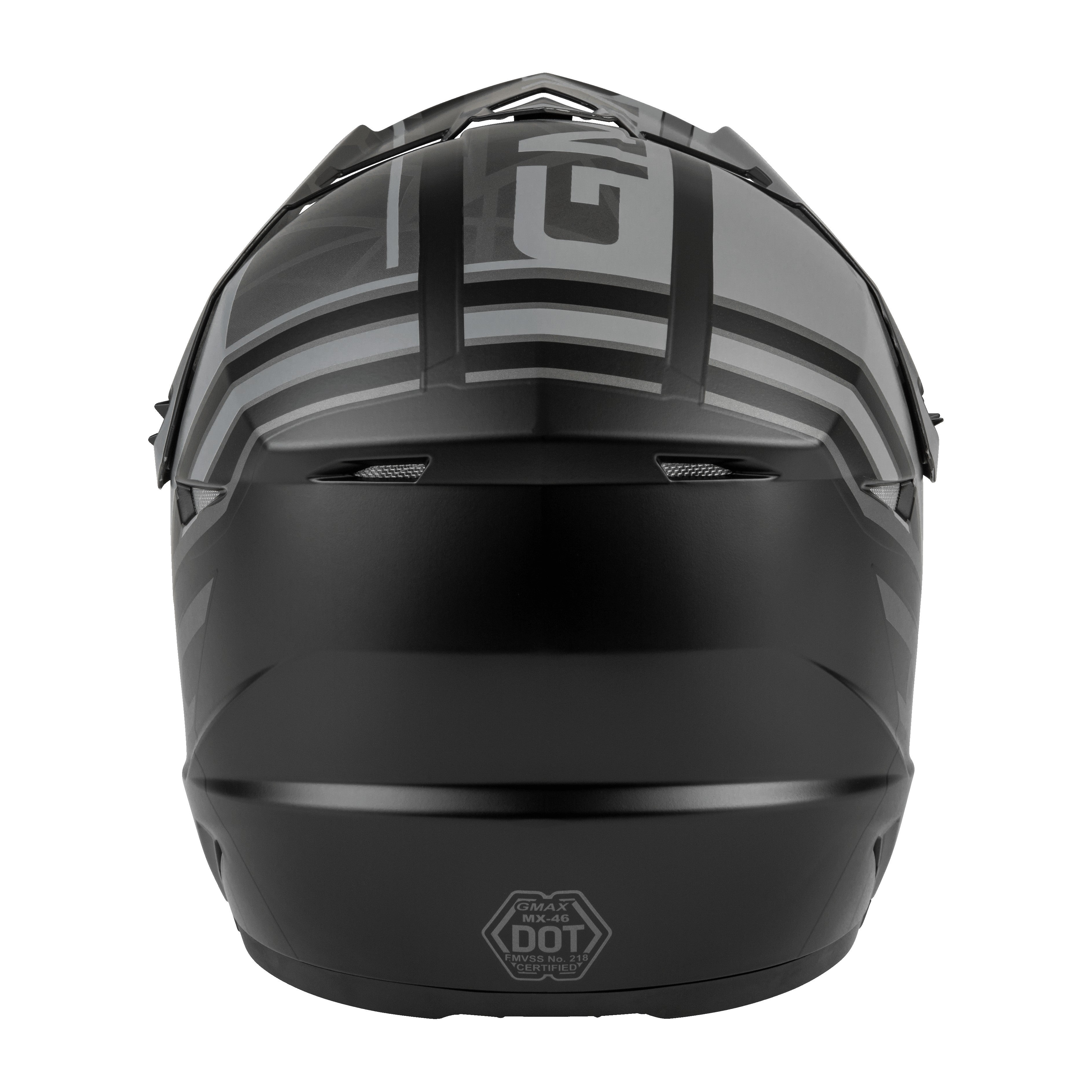 YOUTH MX-46Y OFF-ROAD MEGA HELMET MATTE BLACK/GREY YL - 72-6608YL-3