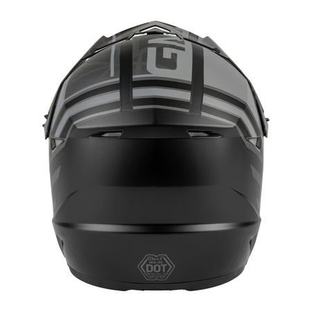 YOUTH MX-46Y OFF-ROAD MEGA HELMET MATTE BLACK/GREY YL - 72-6608YL-3