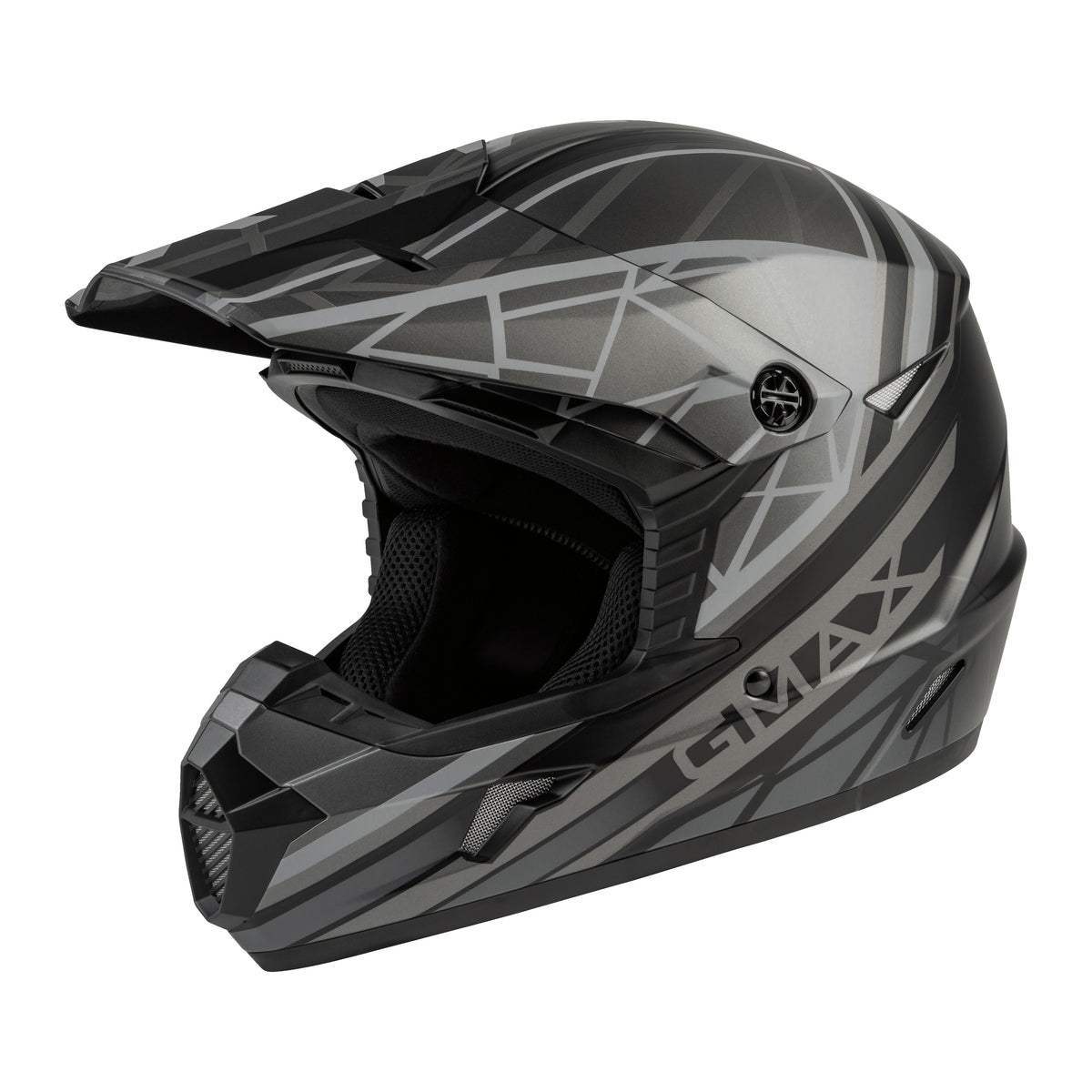 YOUTH MX-46Y OFF-ROAD MEGA HELMET MATTE BLACK/GREY YL - 72-6608YL