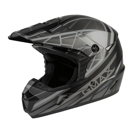 YOUTH MX-46Y OFF-ROAD MEGA HELMET MATTE BLACK/GREY YL - 72-6608YL