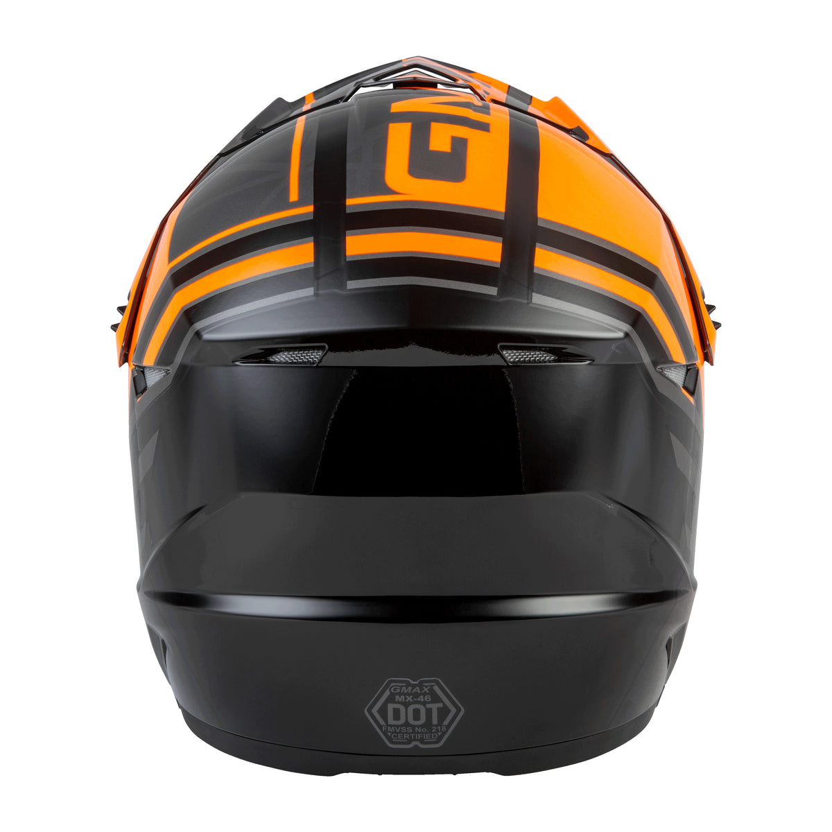 MX-46 OFF-ROAD MEGA HELMET BLACK/ORANGE/SILVER LG - 72-6609L-3