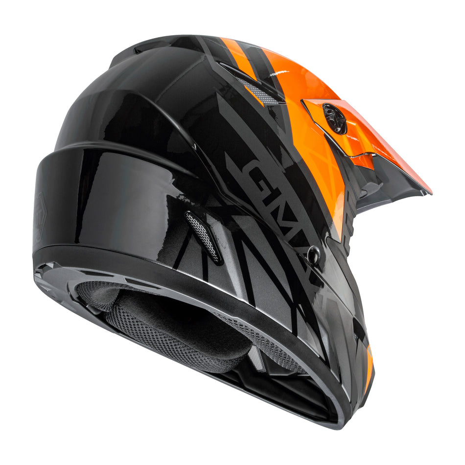 MX-46 OFF-ROAD MEGA HELMET BLACK/ORANGE/SILVER MD - 72-6609M-1