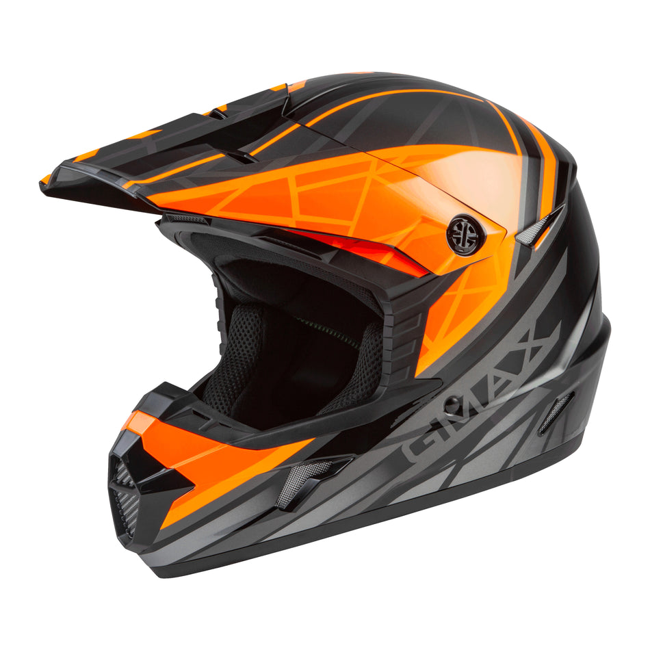MX-46 OFF-ROAD MEGA HELMET BLACK/ORANGE/SILVER MD - 72-6609M