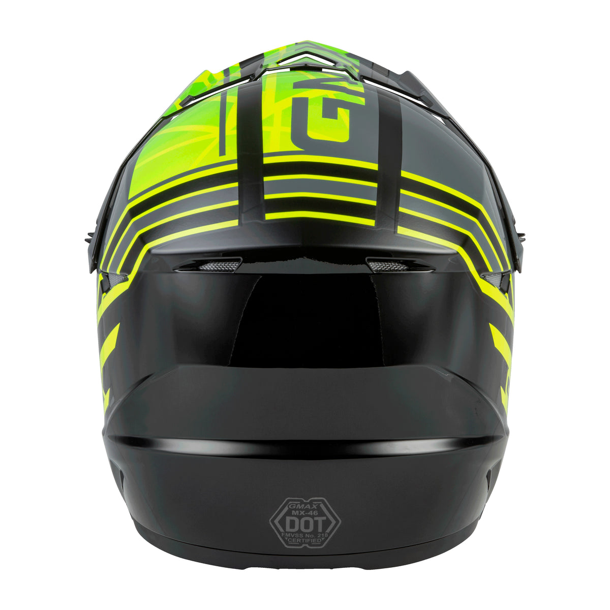 YOUTH MX-46Y OFF-ROAD MEGA HELMET BLACK/HI-VIS/GREY YL - 72-6610YL-2
