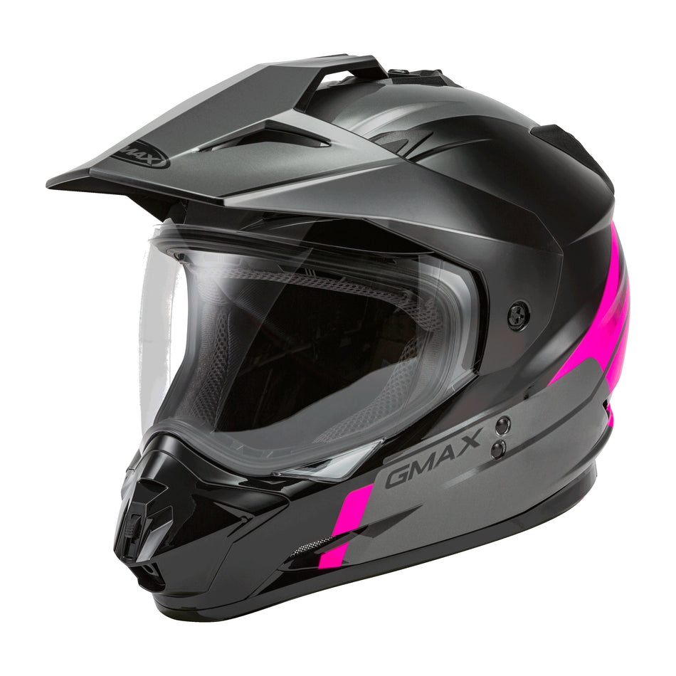 GM-11 DUAL-SPORT SCUD HELMET BLACK/PINK/GREY MD - 72-7018M-1