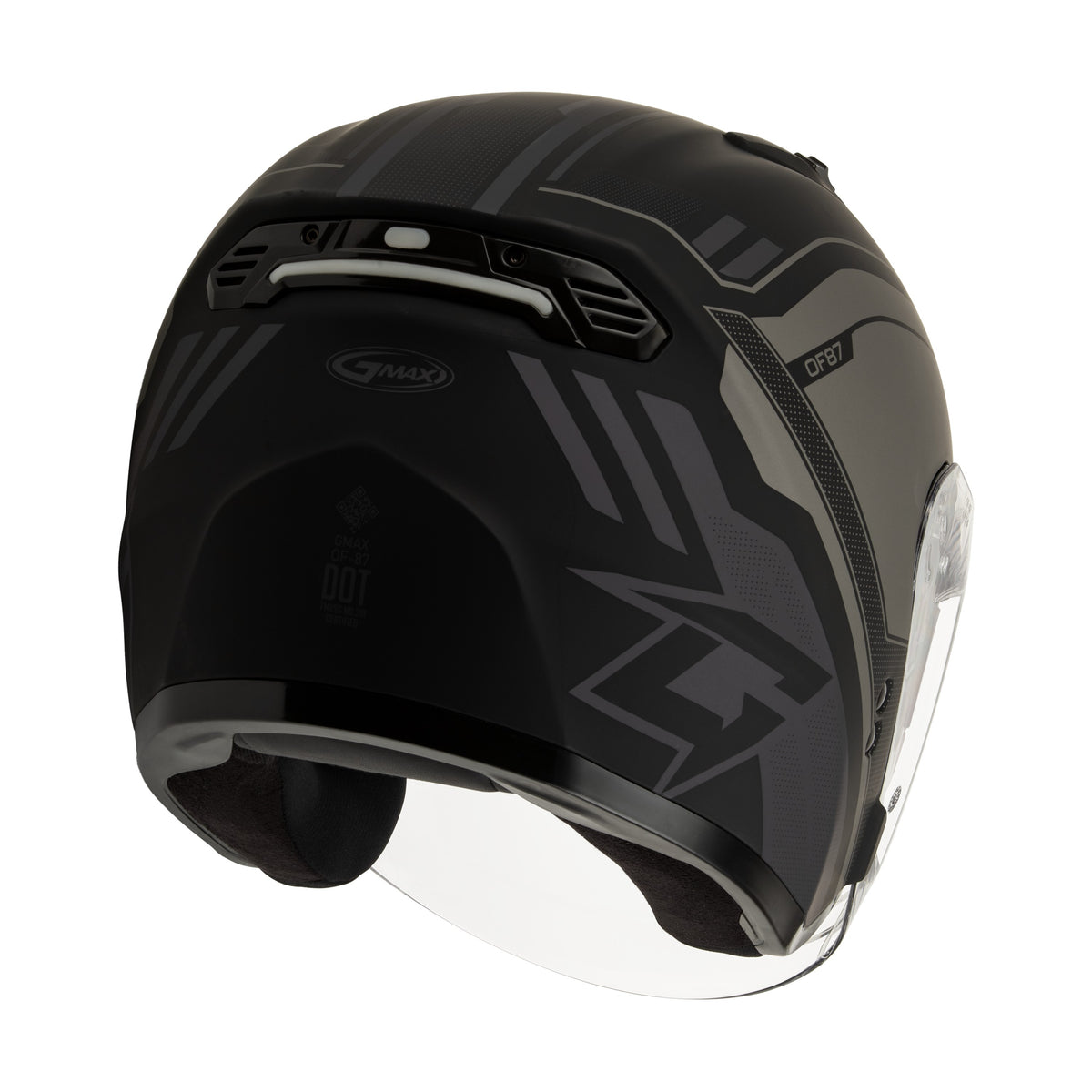 OF-87 DUKE HELMET W/LED LIGHT MATTE BLK/GREY MD - 72-7341M-2