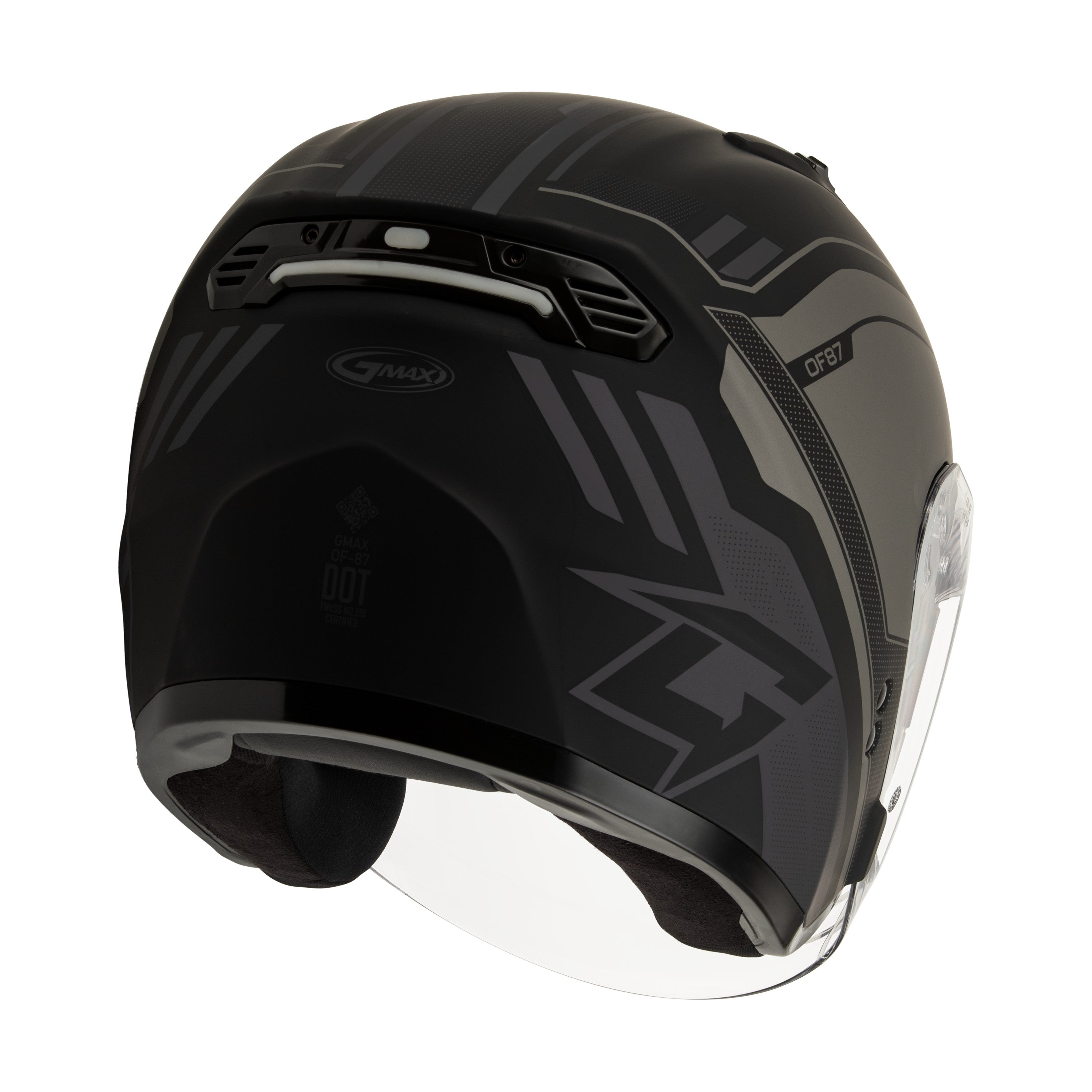 OF-87 DUKE HELMET W/LED LIGHT MATTE BLK/GREY MD - 72-7341M-2