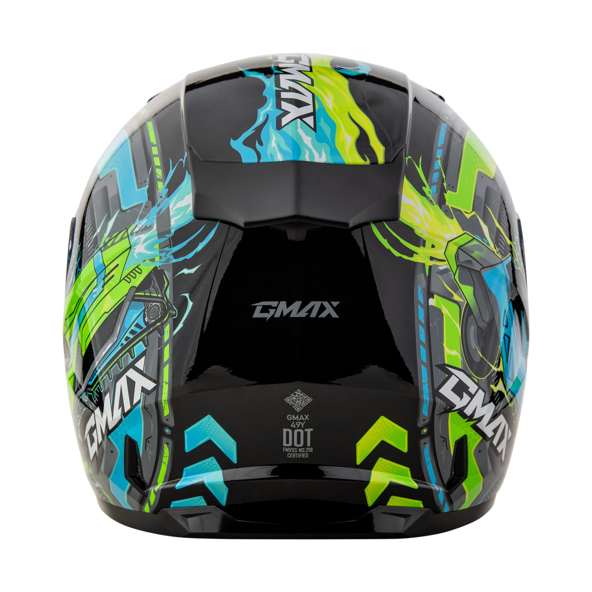GM-49Y CHARGE HELMET BLACK/BLUE/GREEN YL - 72-7503YL-1