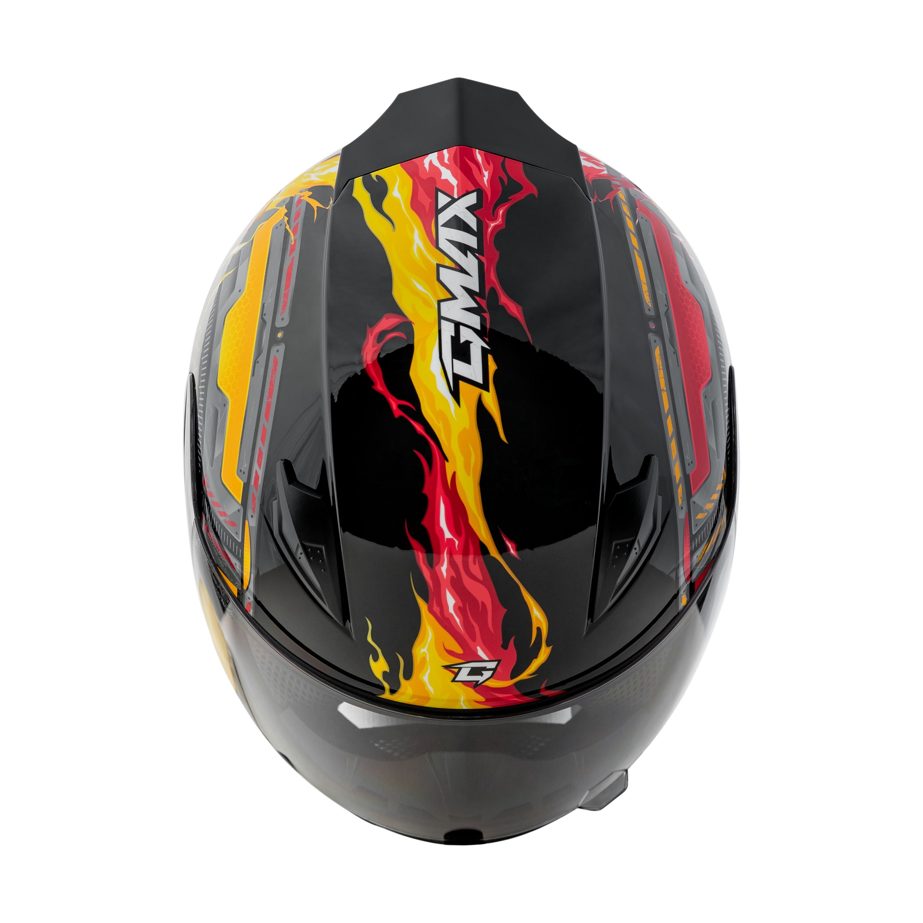 GM-49Y CHARGE HELMET BLACK/RED/YELLOW YL - 72-7505YL-2