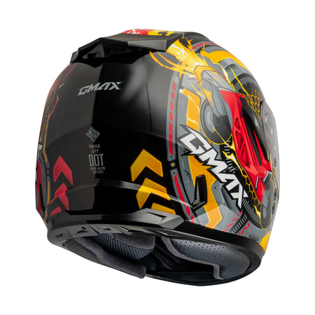 GM-49Y CHARGE HELMET BLACK/RED/YELLOW YL - 72-7505YL-3