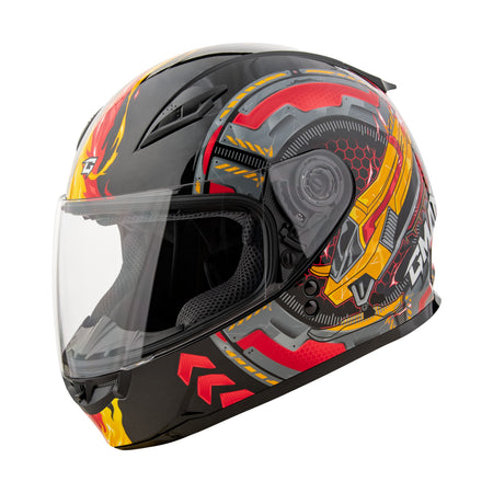 GM-49Y CHARGE HELMET BLACK/RED/YELLOW YM - 72-7505YM