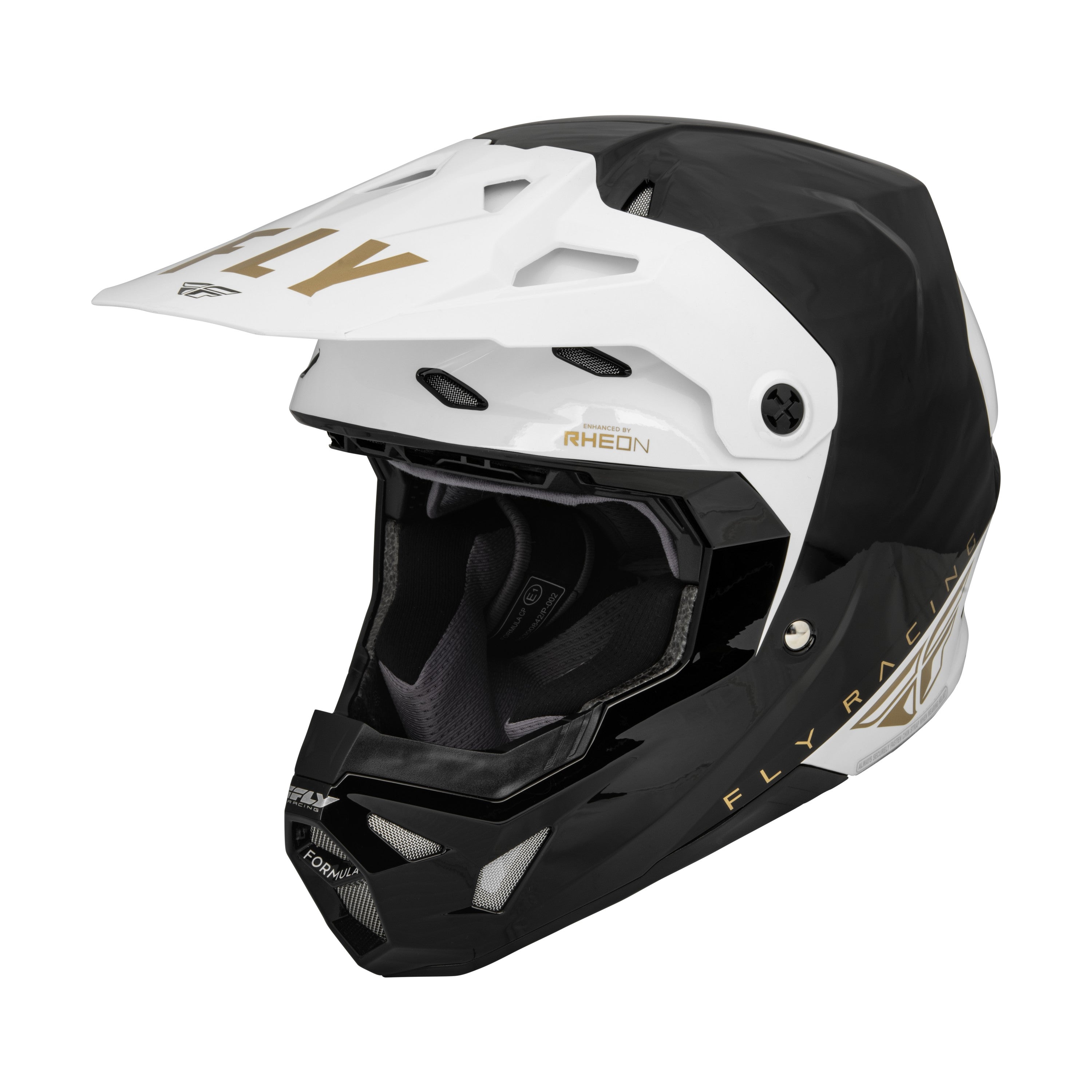FORMULA CP SLANT HELMET BLACK/WHITE/GOLD SM - 73-0031S