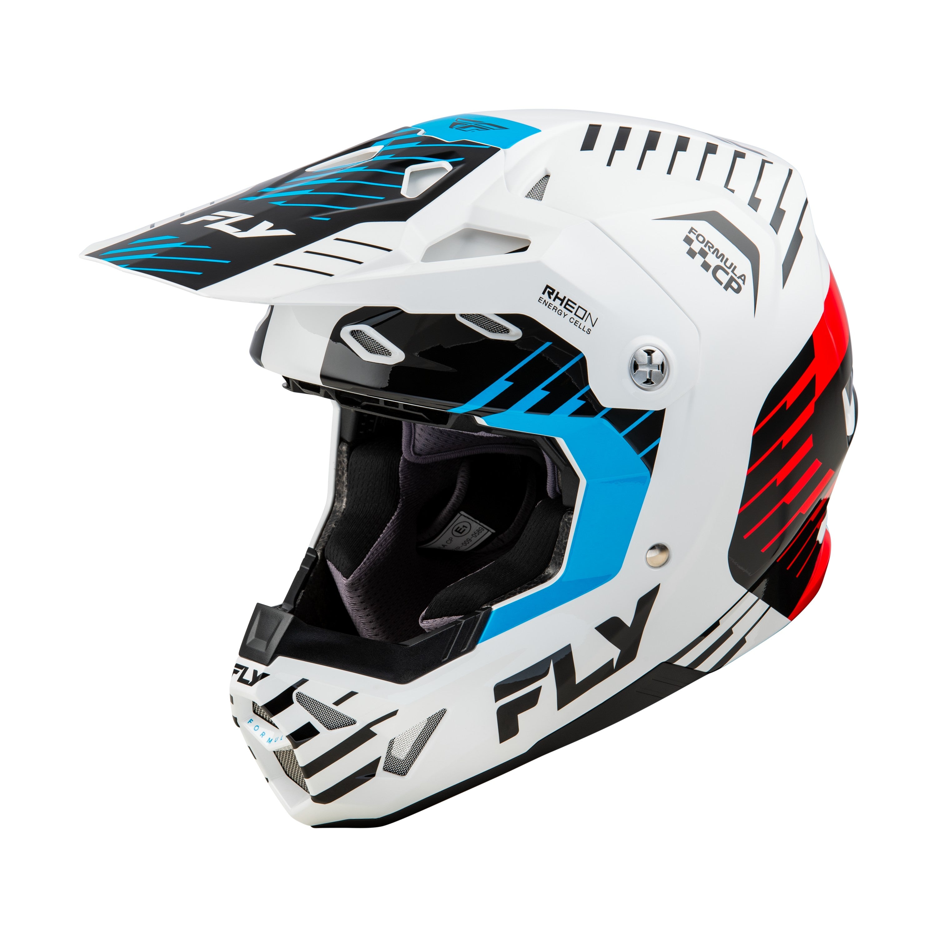 FORMULA CP SLICE HELMET WHITE/RED/CYAN SM - 73-0052S
