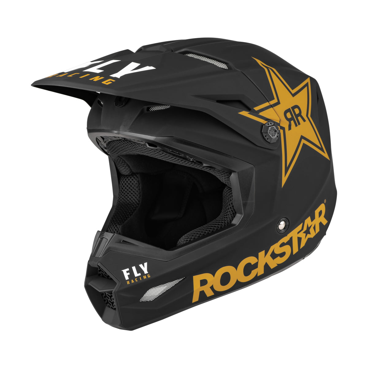 KINETIC ROCKSTAR HELMET MATTE BLACK/GOLD MD - 73-3311M
