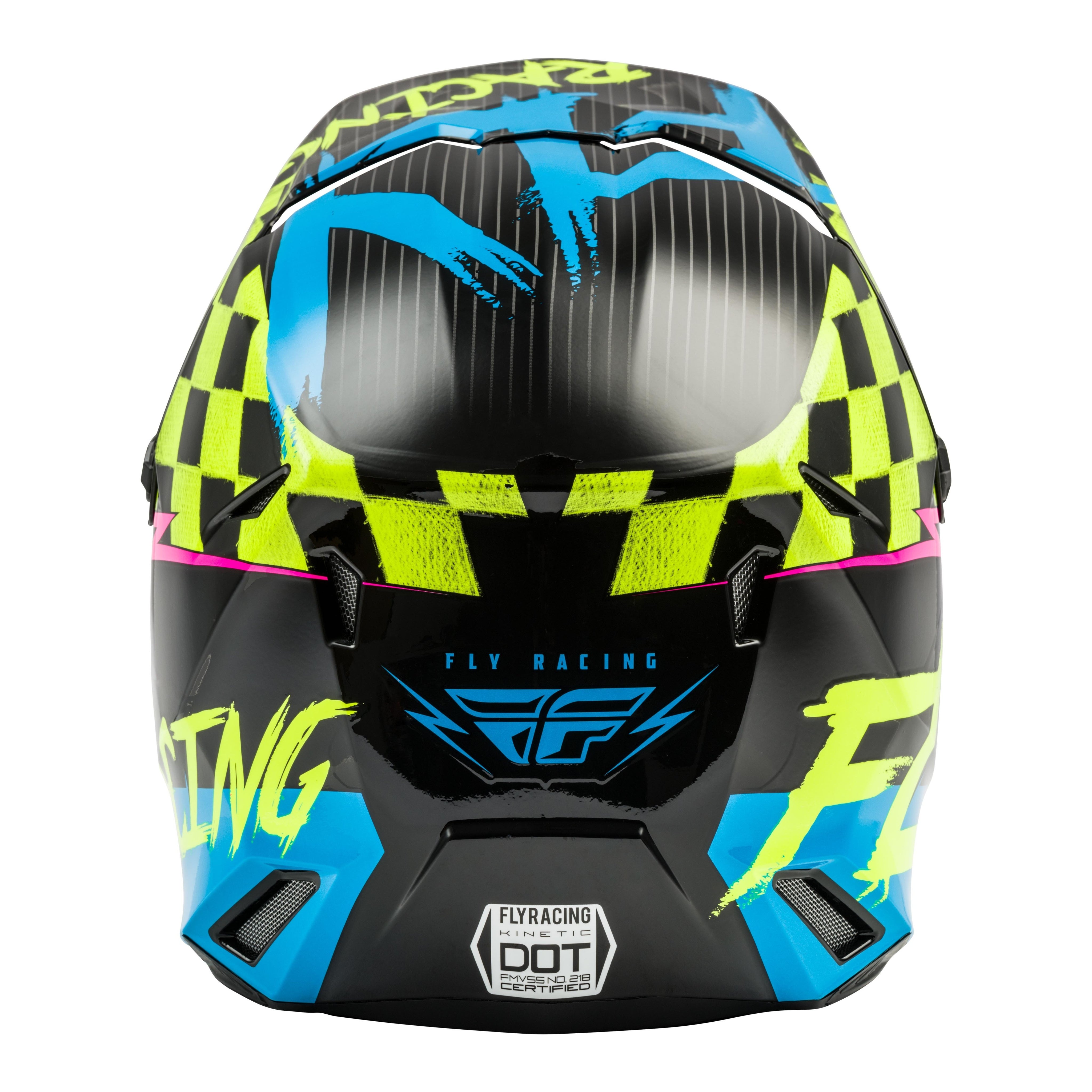 YOUTH KINETIC SKETCH HELMET BLUE/HI-VIS/BLACK/PINK YL - 73-3460YL-1