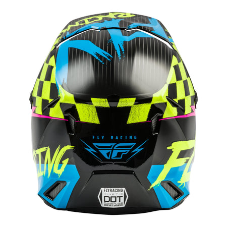 YOUTH KINETIC SKETCH HELMET BLUE/HI-VIS/BLACK/PINK YS - 73-3460YS-1