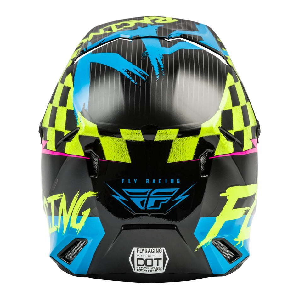 YOUTH KINETIC SKETCH HELMET BLUE/HI-VIS/BLACK/PINK YS - 73-3460YS-1