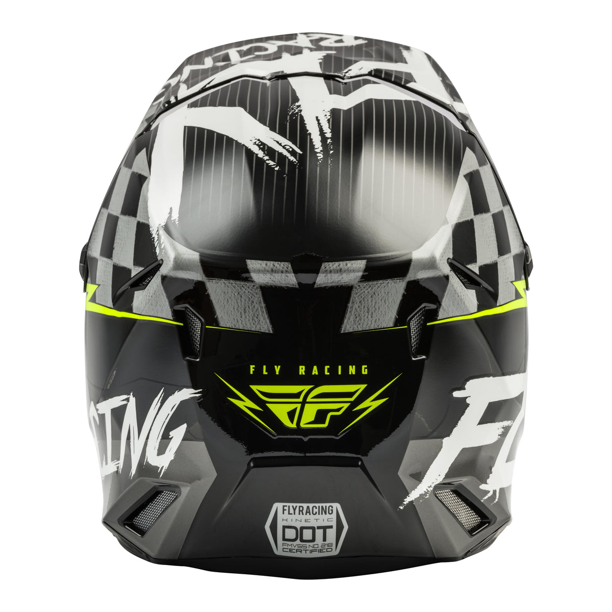YOUTH KINETIC SKETCH HELMET BLACK/WHITE/HI-VIS YL - 73-3468YL-1
