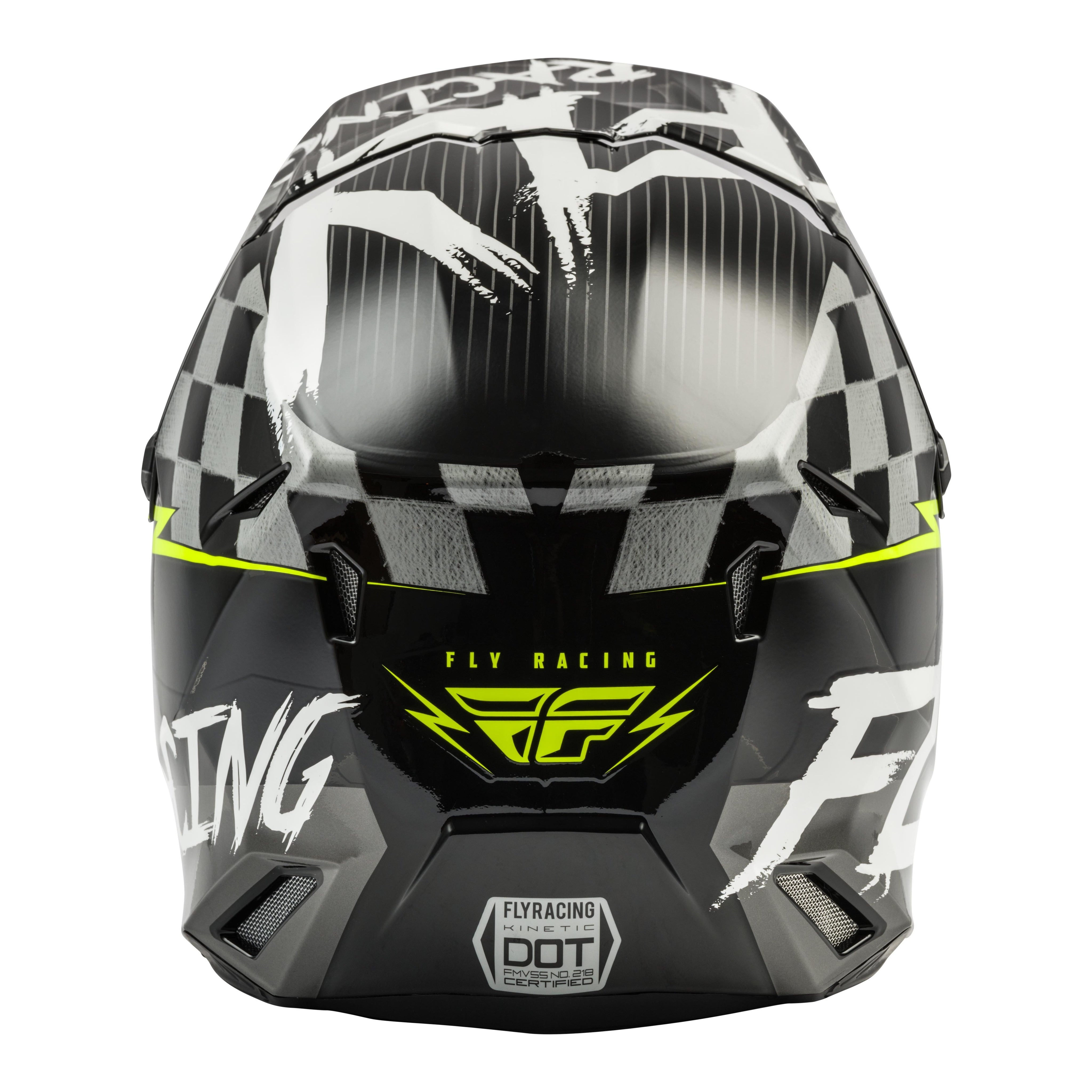 YOUTH KINETIC SKETCH HELMET BLACK/WHITE/HI-VIS YS - 73-3468YS-1