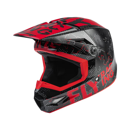 YOUTH KINETIC SCAN HELMET BLACK/RED YL - 73-3490YL