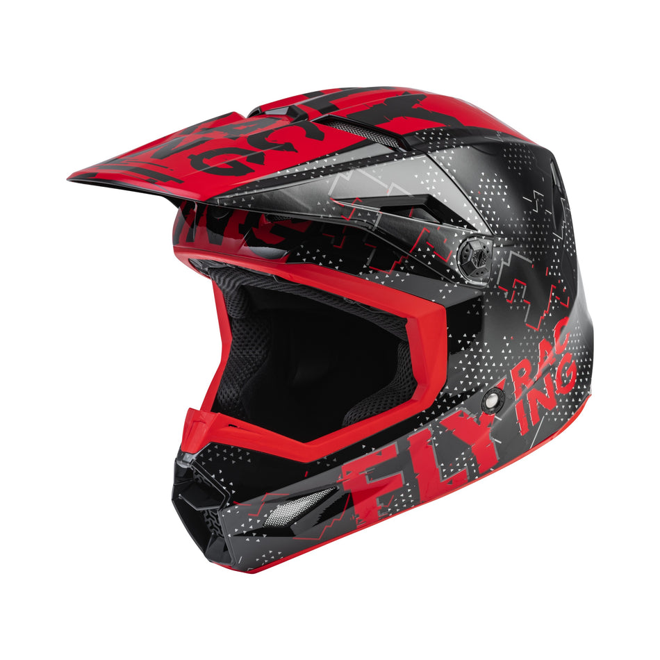 YOUTH KINETIC SCAN HELMET BLACK/RED YL - 73-3490YL