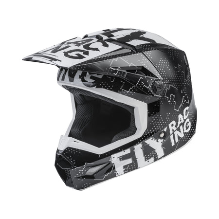 YOUTH KINETIC SCAN HELMET BLACK/WHITE YL - 73-3491YL