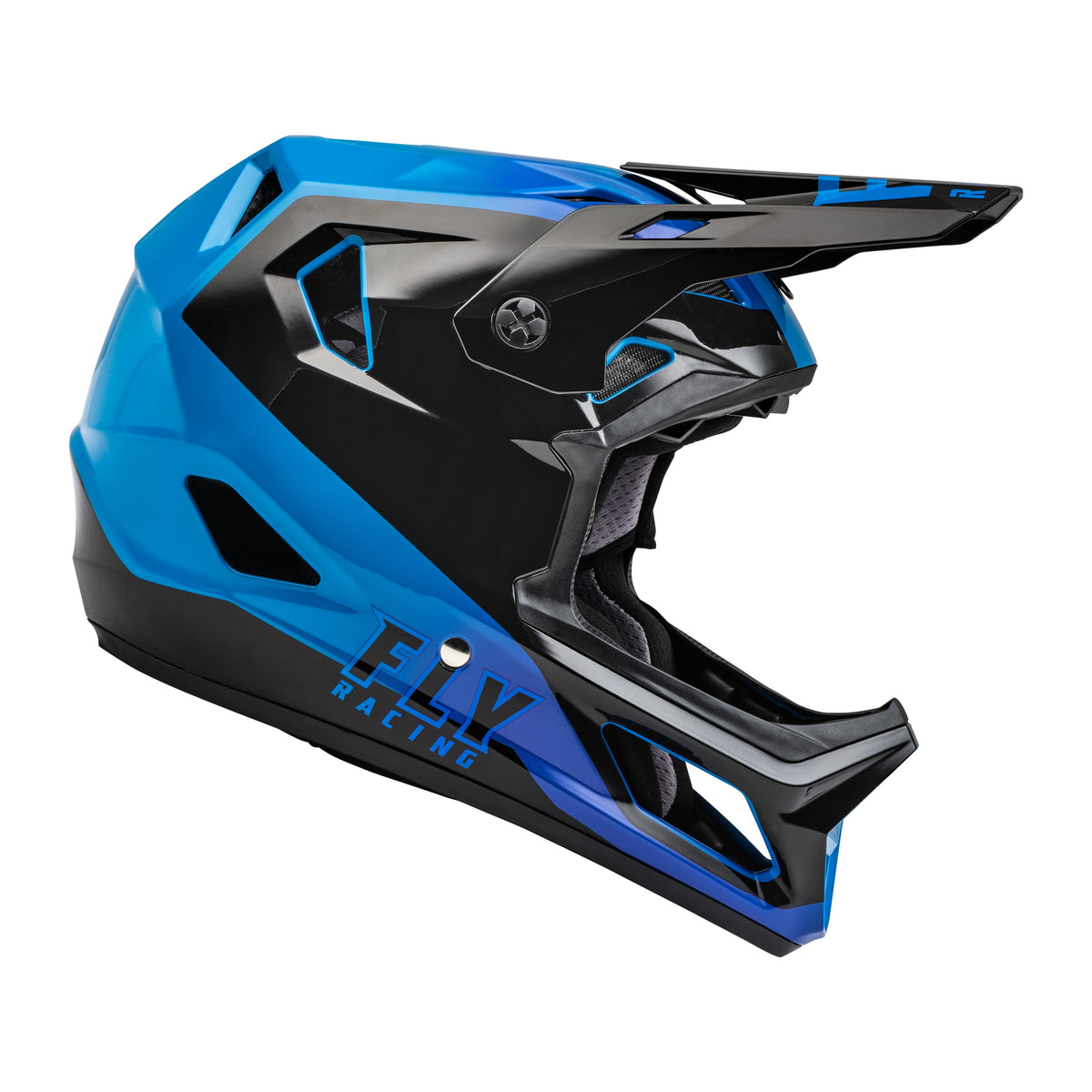 YOUTH RAYCE BICYCLE HELMET BLACK/BLUE YL - 73-3600YL-3