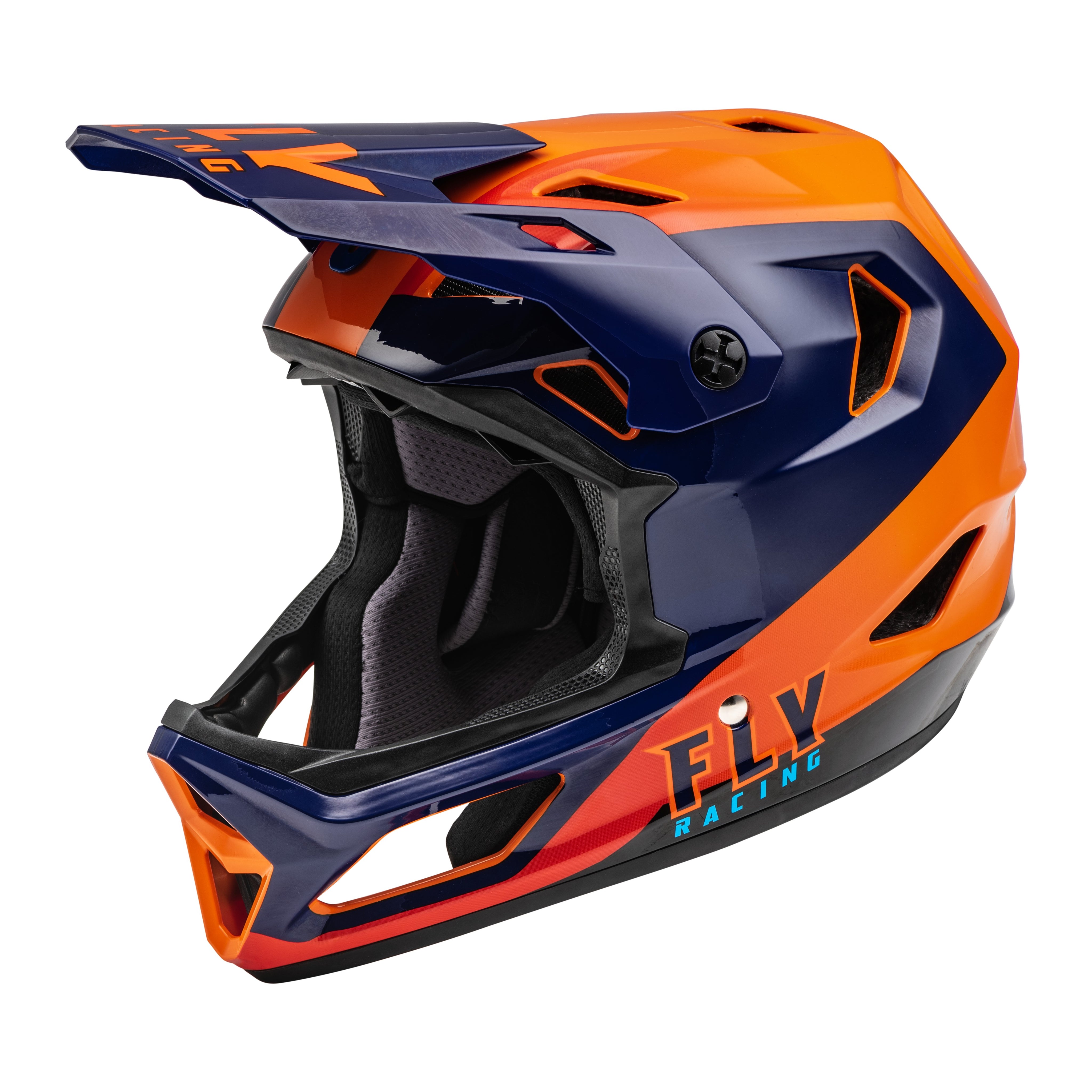 YOUTH RAYCE BICYCLE HELMET NAVY/ORANGE/RED YM - 73-3606YM