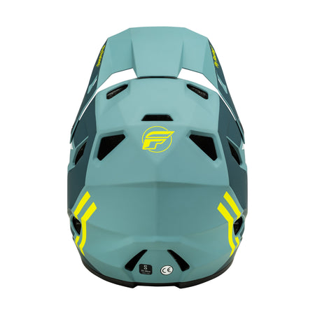 YOUTH RAYCE BICYCLE HELMET MATTE BLUE STONE/HI-VIS YS - 73-3610YS-1