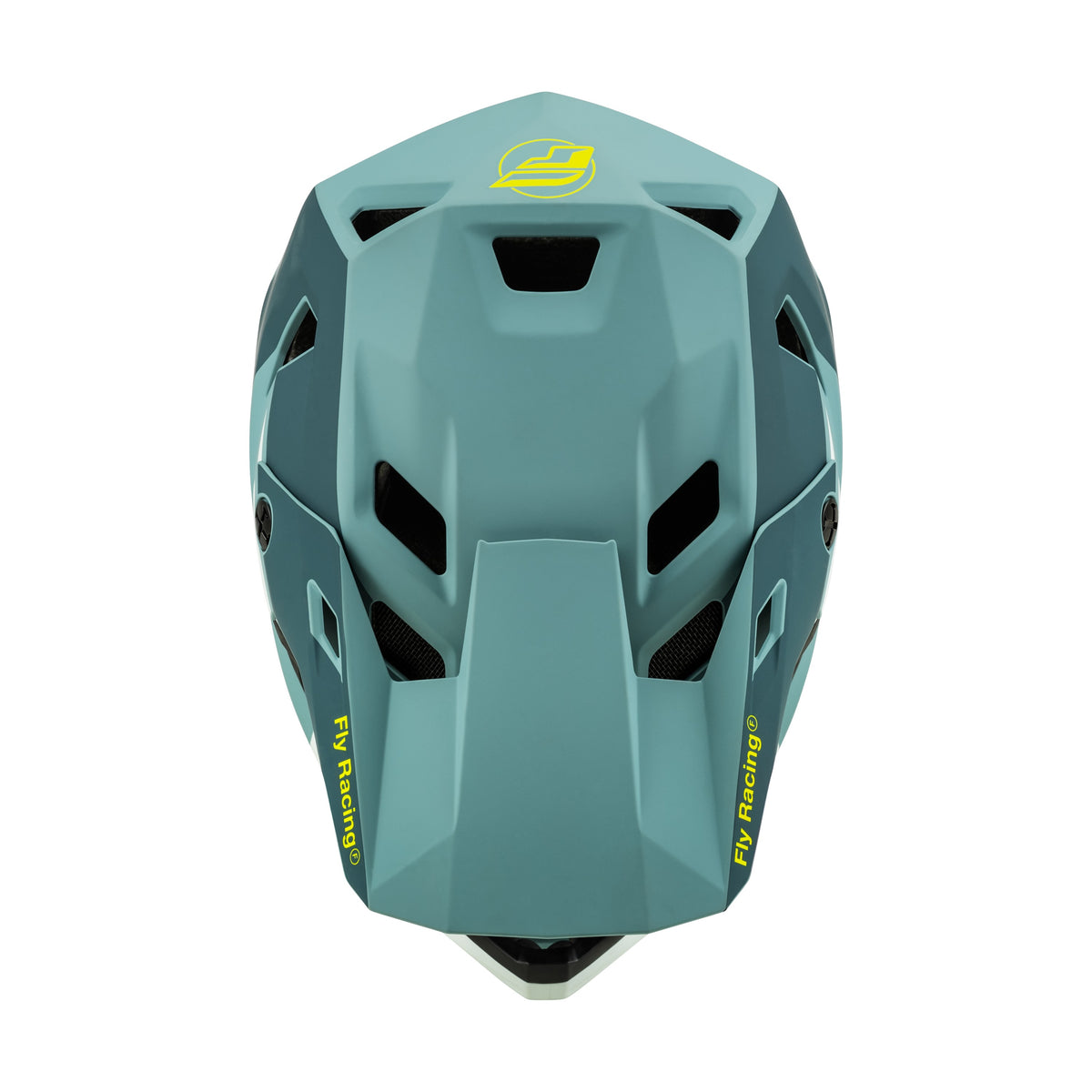 YOUTH RAYCE BICYCLE HELMET MATTE BLUE STONE/HI-VIS YS - 73-3610YS-2