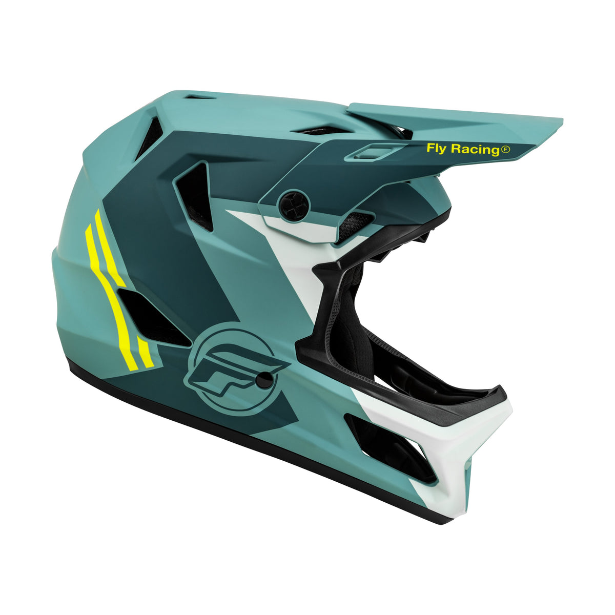 YOUTH RAYCE BICYCLE HELMET MATTE BLUE STONE/HI-VIS YS - 73-3610YS-3